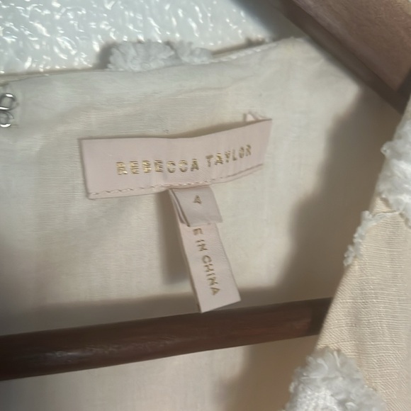 Rebecca Taylor Nicola Linen Fit & Flare Dress Sz 4 - Picture 4 of 13